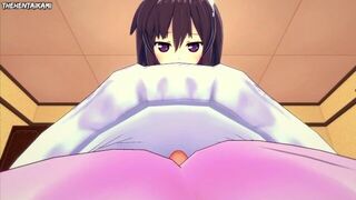 Rito Tsukimi from Absolute Duo Gives You A Footjob Hentai POV - porn video