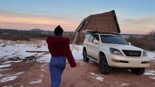 Big Booty Stranger Lets Me Fuck Her At Campsite On Christmas - porn video