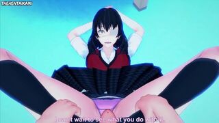 Midari from Kakegurui Gives You A Footjob Hentai POV - porn video