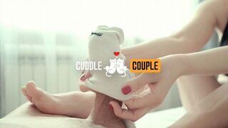 Sockjob with cum in sock for a good morning run - porn video