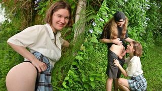 fucked village schoolgirl in hydrangea gardens - porn video