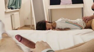 Cuckold And Bull Cum In Her Pussy Twice - porn video